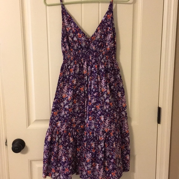 purple floral sundress